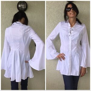 💥LOWEST PRICE💥 White Bell Sleeve Tunic/Dress